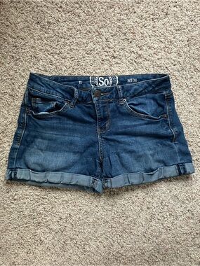 Rolled Hem Denim Shorts